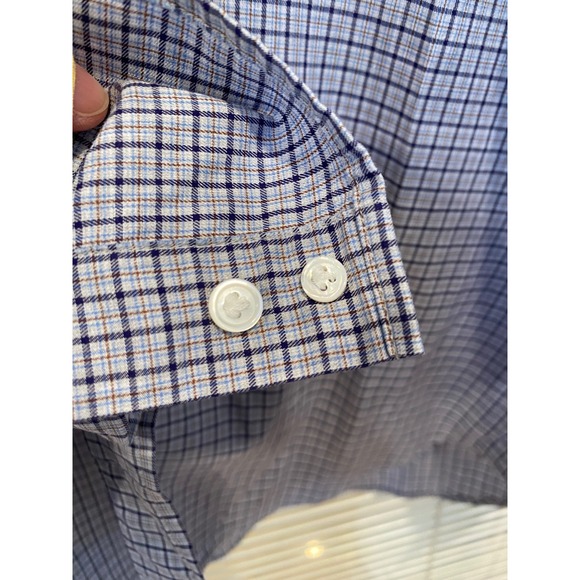 Peter Millar Collection Men's Medium Plaid Check Button Down Long Sleeve Shirt‎ - Picture 4 of 6